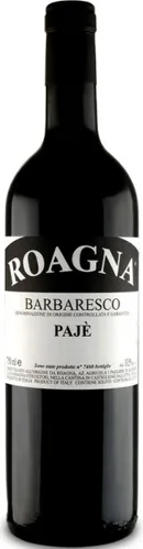 Bottle of Roagna Pajè Barbarescowith label visible