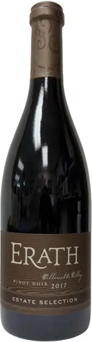 Bottle of Erath Pinot Noir Estate Selectionwith label visible