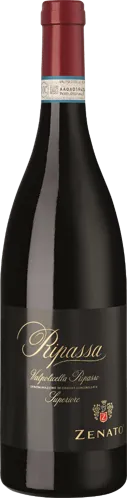 Bottle of Zenato Ripassa Valpolicella Ripasso Superiorewith label visible