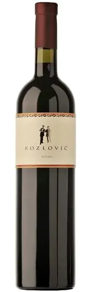 Bottle of Kozlović Teranwith label visible