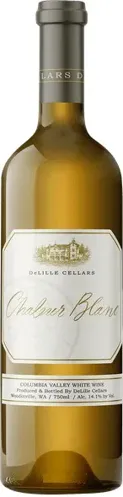 Bottle of DeLille Cellars Chaleur Blancwith label visible