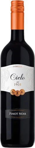Bottle of Cielo e Terra Pinot Noirwith label visible