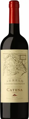 Bottle of Catena Appellation Agrelo Cabernet Sauvignonwith label visible