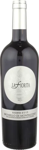 Bottle of La Fiorita Riserva Brunello di Montalcinowith label visible