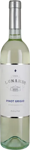 Bottle of Casa Lunardi Pinot Grigiowith label visible