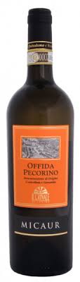 Bottle of Il Crinale Micaur Offida Pecorinowith label visible