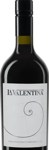 Bottle of La Valentina Montepulciano d'Abruzzowith label visible