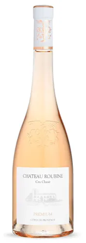 Bottle of Château Roubine Côtes de Provence Rosé (Cru Classé)with label visible