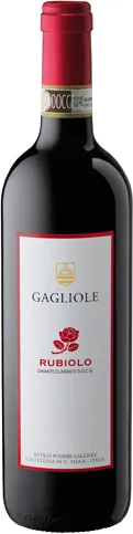 Bottle of Gagliole Rubiolo Chianti Classicowith label visible