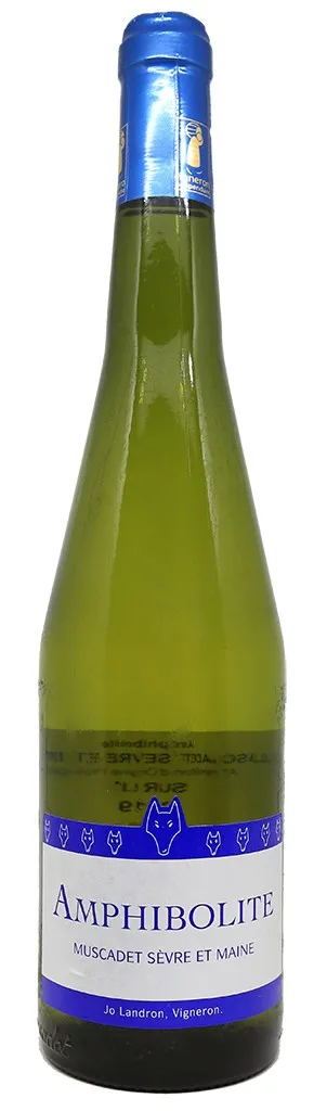 Bottle of Landron Amphibolite Nature Muscadet-Sèvre et Mainewith label visible