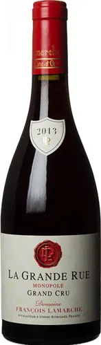 Bottle of Domaine Nicole Lamarche La Grande Rue Grand Cru Monopolewith label visible