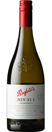 Bottle of Penfolds Bin 311 Chardonnaywith label visible