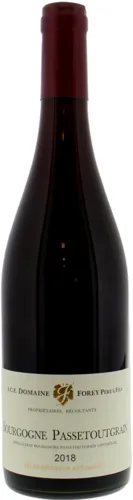 Bottle of Domaine Forey Père & Fils Passetoutgrain Bourgognewith label visible
