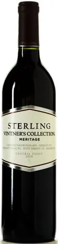 Bottle of Sterling Vineyards Vintner's Collection Meritagewith label visible