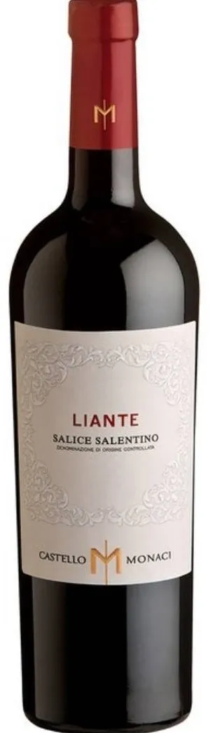 Bottle of Castello Monaci Salice Salentino Liantewith label visible