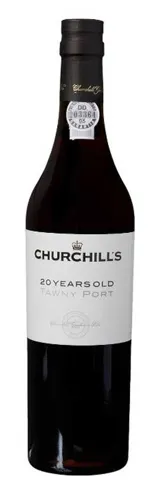 Bottle of Churchill's 20 Years Old Tawny Portwith label visible