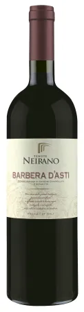 Bottle of Tenute Neirano Barbera d'Astiwith label visible