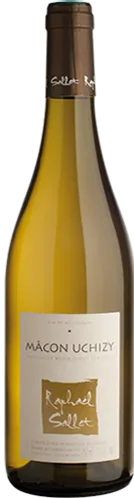 Bottle of Domaine Raphaël Sallet Mâcon Uchizy 'Les Maranches'with label visible