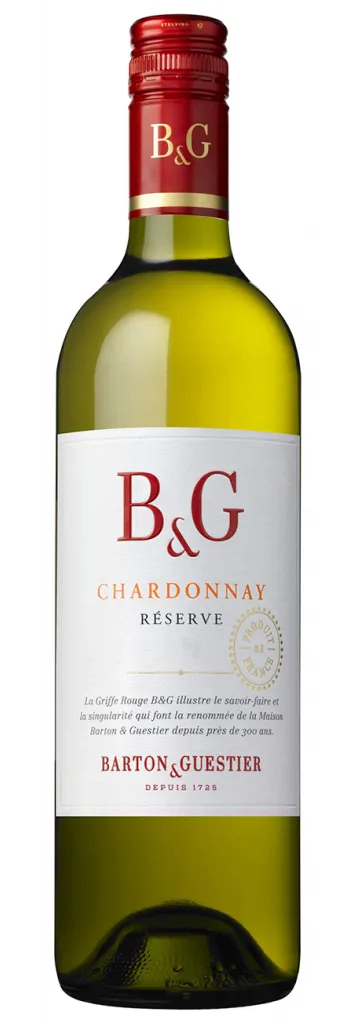 Bottle of Barton & Guestier B&G Réserve Sauvignon Blancwith label visible