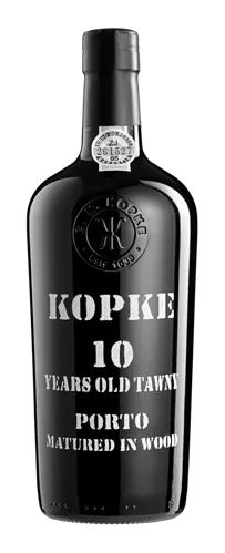 Bottle of Kopke 10 Years Old Tawny Portwith label visible