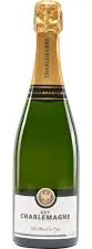 Bottle of Guy Charlemagne Classic Brut Champagne Grand Cru 'Le Mesnil-sur-Oger'with label visible
