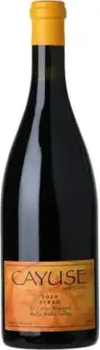 Bottle of Cayuse Vineyards En Cerise Vineyard Syrahwith label visible