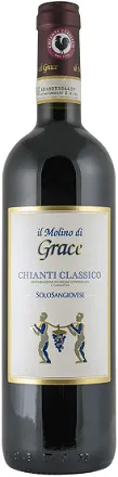 Bottle of Il Molino di Grace Chianti Classicowith label visible