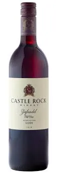 Bottle of Castle Rock Lodi Zinfandelwith label visible