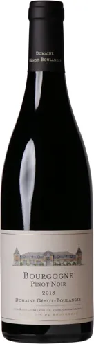 Bottle of Domaine Génot-Boulanger Bourgogne Pinot Noirwith label visible