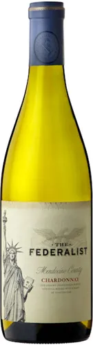 Bottle of The Federalist Chardonnaywith label visible