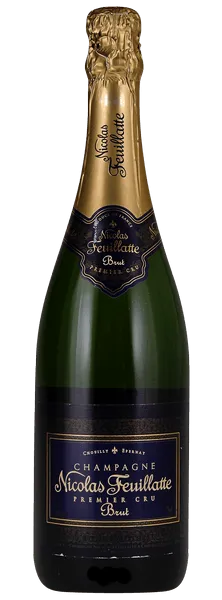 Bottle of Nicolas Feuillatte Brut Premier Cru Champagnewith label visible