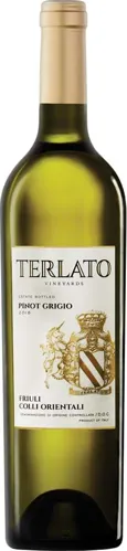 Bottle of Terlato Pinot Grigiowith label visible