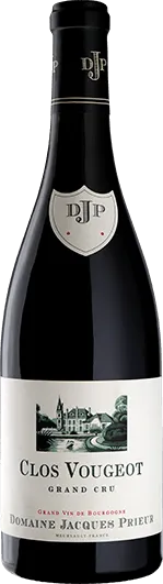 Bottle of Domaine Jacques Prieur Clos Vougeot Grand Cruwith label visible
