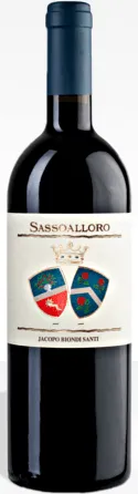 Bottle of Jacopo Biondi Santi Sassoallorowith label visible