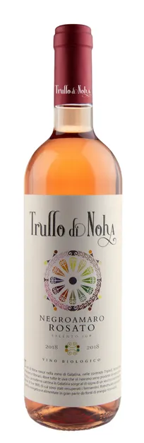 Bottle of Trullo di Noha Negroamaro Rosatowith label visible