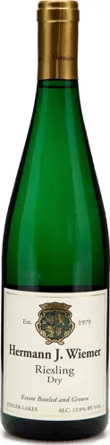 Bottle of Hermann J. Wiemer Dry Rieslingwith label visible