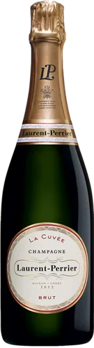 Bottle of Laurent-Perrier La Cuvée Brut Champagnewith label visible