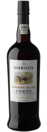 Bottle of Burmester Jockey Club Reserva Portwith label visible