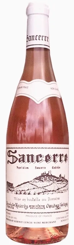 Bottle of Domaine Hippolyte Reverdy Sancerre Roséwith label visible