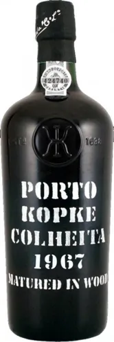 Bottle of Kopke Colheita Portwith label visible