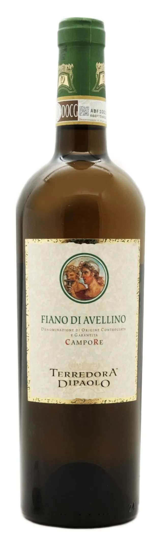 Bottle of Terredora Fiano di Avellino Camporewith label visible