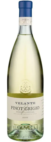 Bottle of Bertani Velante Pinot Grigiowith label visible