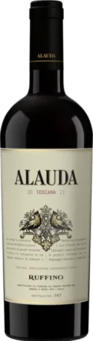 Bottle of Ruffino Alàudawith label visible