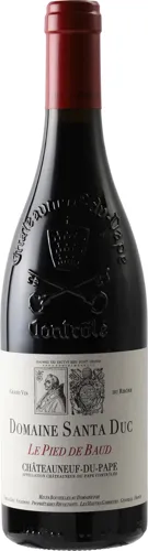 Bottle of Domaine Santa Duc Châteauneuf-du-Pape Pied De Baudwith label visible