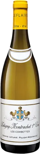 Bottle of Domaine Leflaive Puligny-Montrachet 1er Cru Les Combetteswith label visible