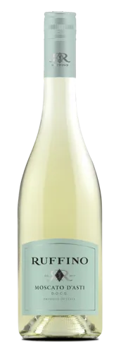 Bottle of Ruffino Moscato d'Astiwith label visible