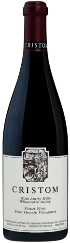 Bottle of Cristom Paul Gerrie Vineyard Pinot Noirwith label visible