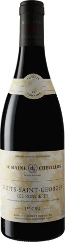 Bottle of Domaine Robert Chevillon Les Roncières Nuits-Saint-Georges 1er Cruwith label visible