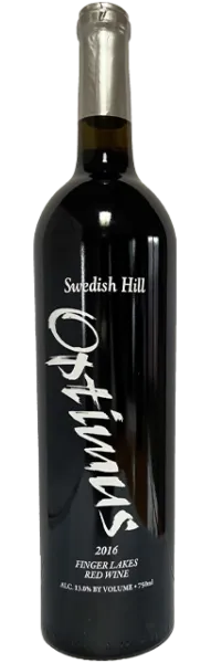 Bottle of Swedish Hill Optimuswith label visible