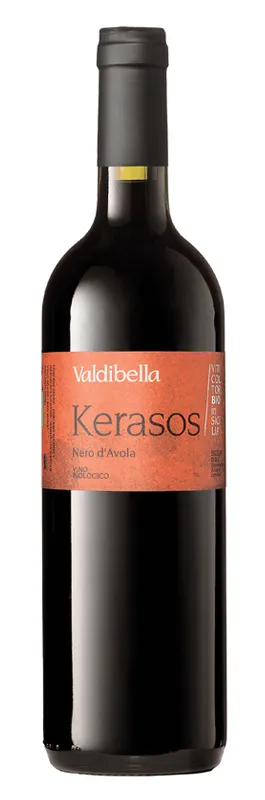 Bottle of Valdibella Kerasoswith label visible